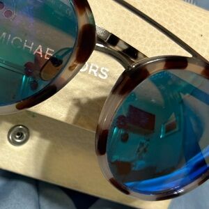 Michael Kors Tortoise Frame Sunglasses with Blue Lenses